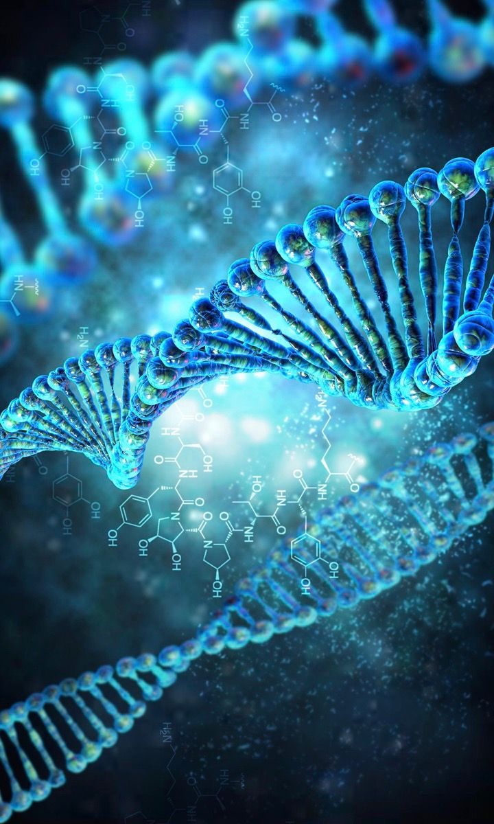 Abstrakte molekulare Research-Visualisierung zu DSIP – Research Visual