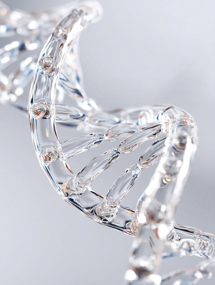 Abstrakte molekulare Research-Visualisierung zu MOTS-c – Research Visual