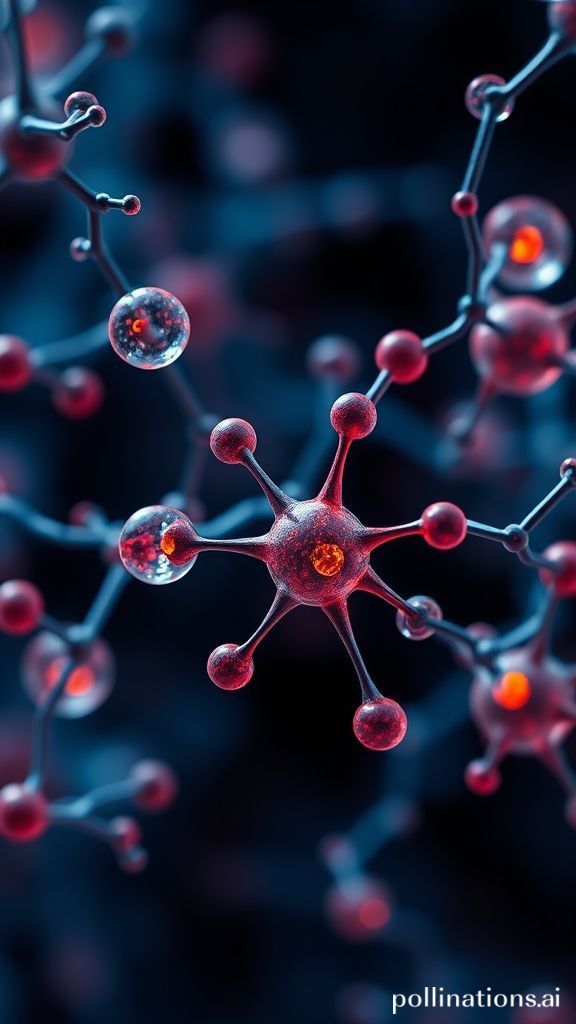 Abstrakte molekulare Research-Visualisierung zu Selank – Research Visual