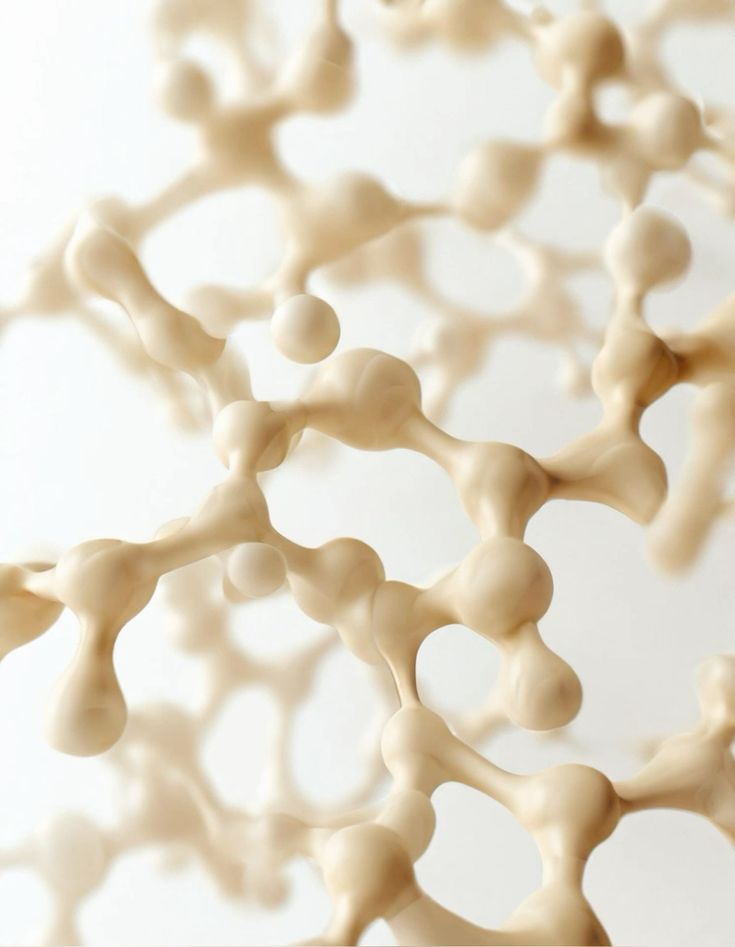 Abstrakte molekulare Research-Visualisierung zu Semax – Research Visual